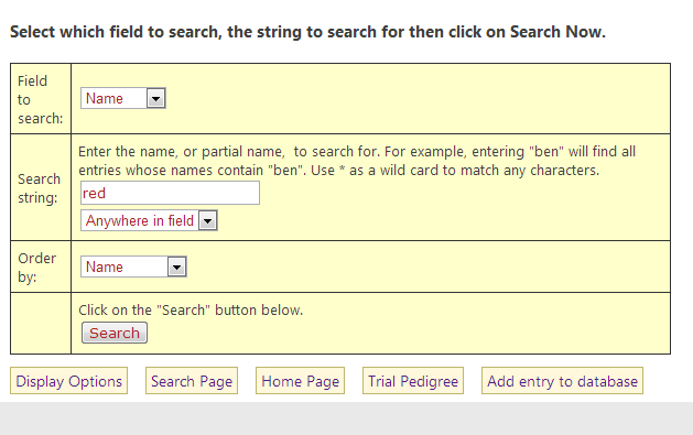 Screenshot from the home page showing some databases that are open